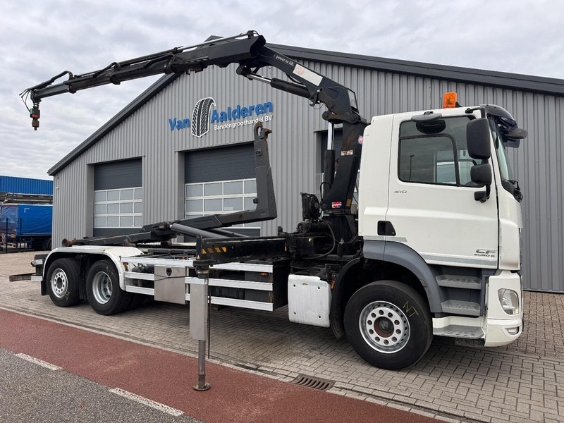 DAF CF410 6x2 HMF 2120-K3, Hyvalift 20.60 S - Hook lift truck, Crane truck: picture 1 DAF CF410 6x2 HMF 2120-K3, Hyvalift 20.60 S - Hook lift truck, Crane truck: picture 1