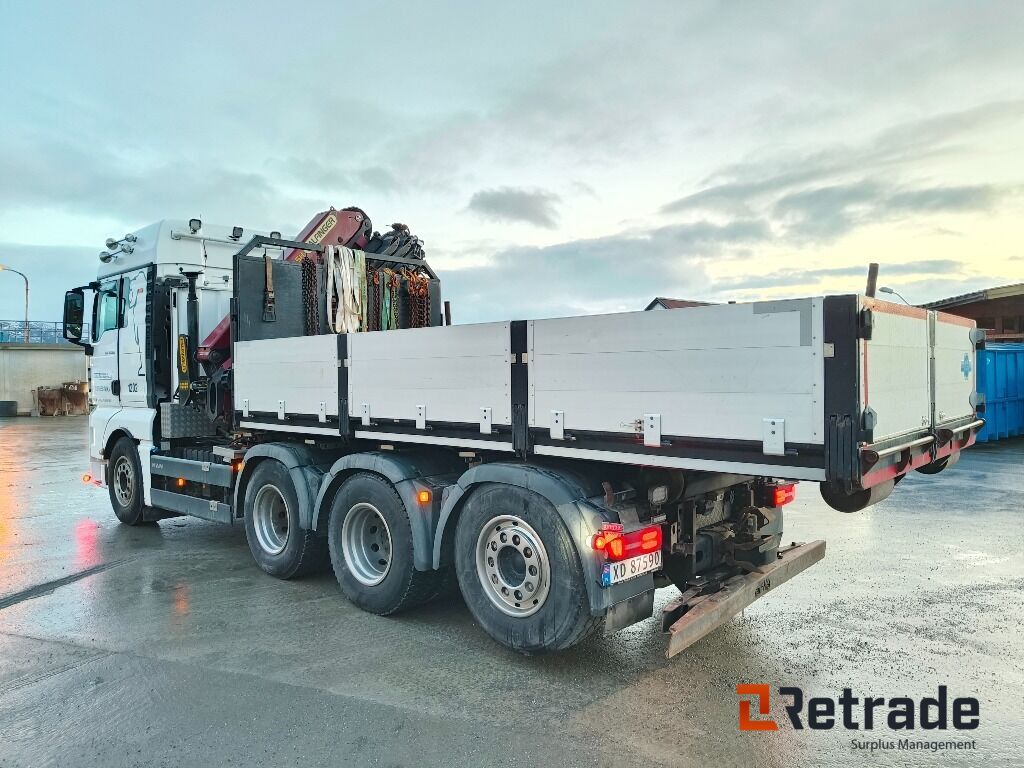 Krokbil MAN TGX 35.580, + kranflak m/ Palfinger 18502SH - Dropside/ Flatbed truck, Crane truck: picture 4 Krokbil MAN TGX 35.580, + kranflak m/ Palfinger 18502SH - Dropside/ Flatbed truck, Crane truck: picture 4