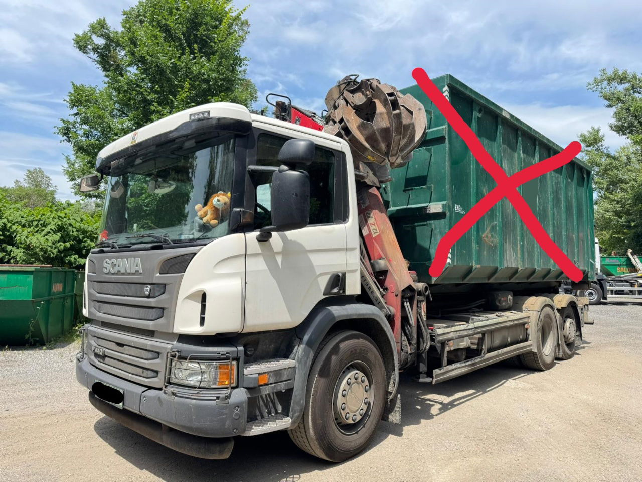 Scania P 410 6x2 penz crane 12Z + abroll multilift + scissors - steering axle - Container transporter/ Swap body truck: picture 1 Scania P 410 6x2 penz crane 12Z + abroll multilift + scissors - steering axle - Container transporter/ Swap body truck: picture 1