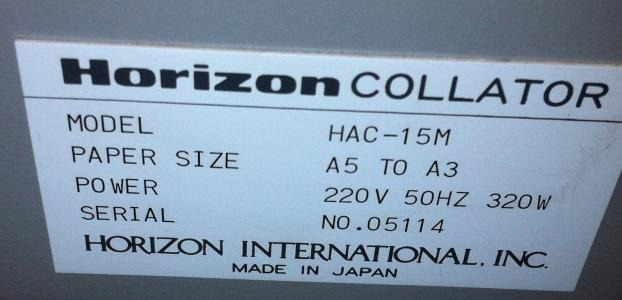 Horizon HAC 15m collating tower - Printing machinery: picture 2 Horizon HAC 15m collating tower - Printing machinery: picture 2