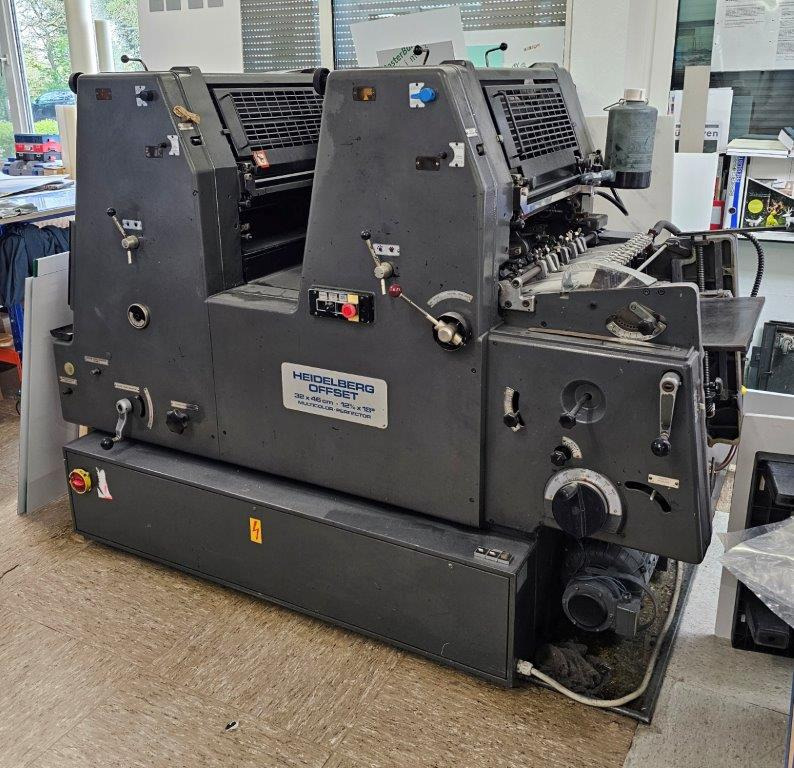 Two colour with perfector Heidelberg GTOZP 46 Minus VERSION and Crestline Dampening - Offset printing machine: picture 2 Two colour with perfector Heidelberg GTOZP 46 Minus VERSION and Crestline Dampening - Offset printing machine: picture 2