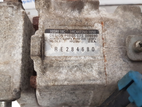 John Deere 6115m, 5m, 6m, 6r Series, Ac Compressor Re284680 - A/C part: picture 3 John Deere 6115m, 5m, 6m, 6r Series, Ac Compressor Re284680 - A/C part: picture 3