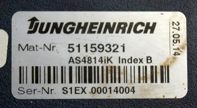 Jungheinrich 51159321 | Rij/hef regeling drive/lifting controller AS4814Ik Index - ECU for Material handling equipment: picture 4 Jungheinrich 51159321 | Rij/hef regeling drive/lifting controller AS4814Ik Index - ECU for Material handling equipment: picture 4