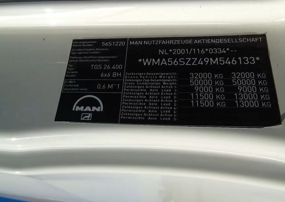 MAN TGS 26.400 6x6 – Wywrotka 3-stronna Meiller + Żuraw HIAB 166 E3 HIPRO – 429.222 km – Euro 4 - Tipper, Crane truck: picture 5 MAN TGS 26.400 6x6 – Wywrotka 3-stronna Meiller + Żuraw HIAB 166 E3 HIPRO – 429.222 km – Euro 4 - Tipper, Crane truck: picture 5