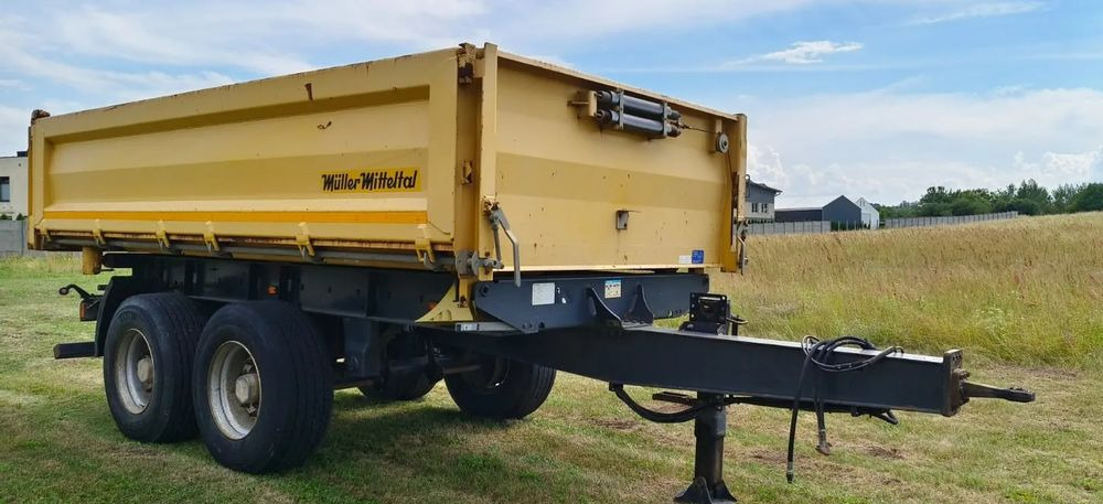 Tipper trailer Miller Przyczepa Tandem R180 | Kipper Wywrotka trójstronna | Bordmatik- Manual | Zawieszenie pneumatyczne | Oś podnoszona|Stan idealny |: picture 1