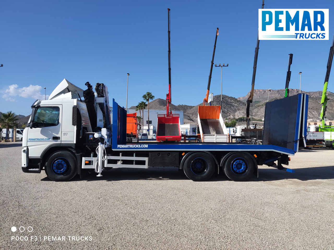 Car transporter truck, Crane truck VOLVO FM 410 6X2 GRUA PORTAMAQUINARIA: picture 9