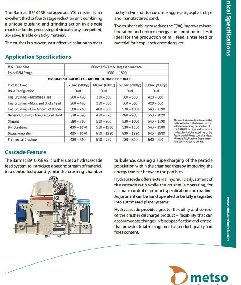 Metso B9100SE Vertical Shaft Impact Crusher - Cone crusher: picture 3 Metso B9100SE Vertical Shaft Impact Crusher - Cone crusher: picture 3