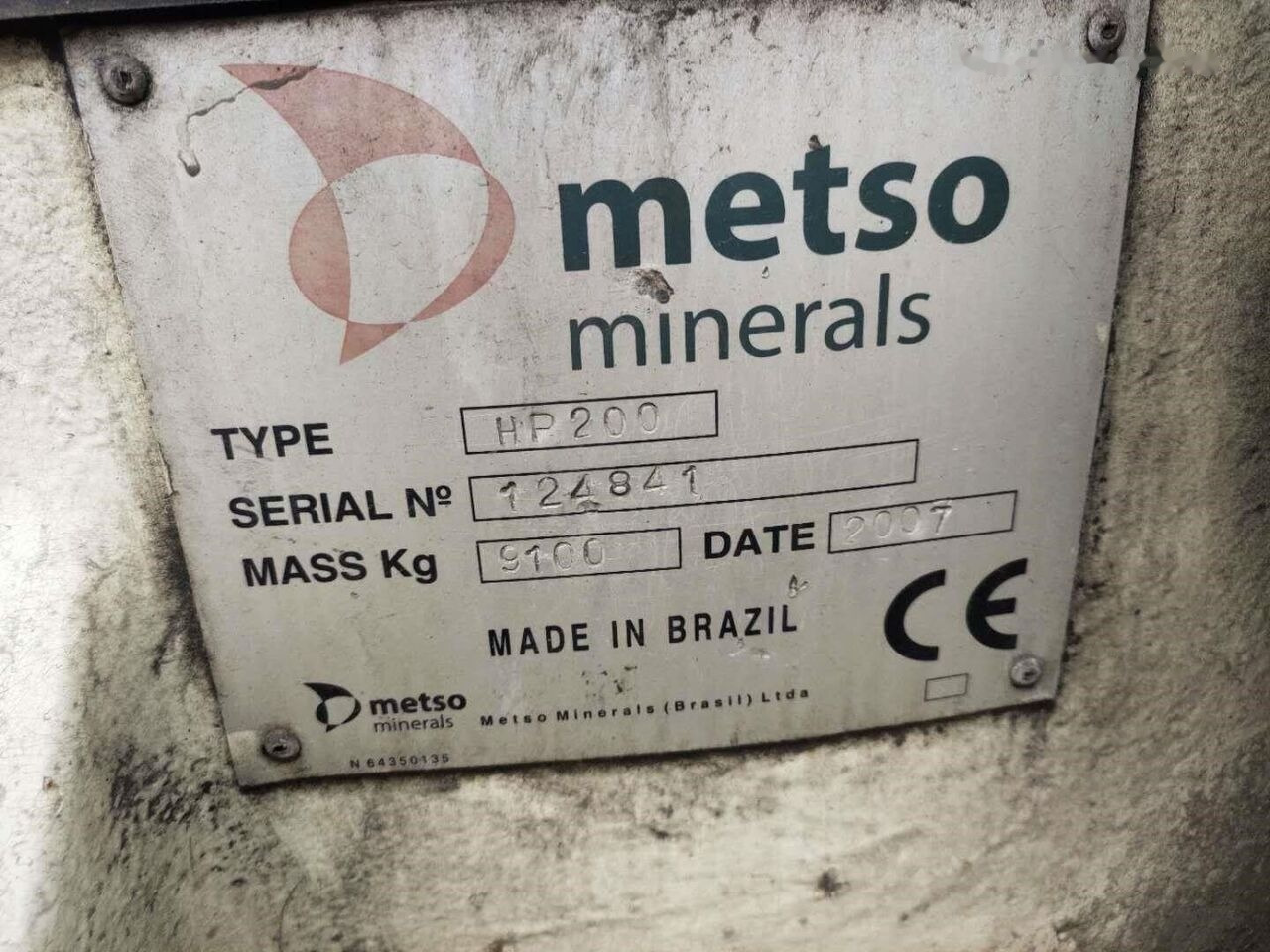 Metso HP200 Cone Crusher - Cone crusher: picture 2 Metso HP200 Cone Crusher - Cone crusher: picture 2