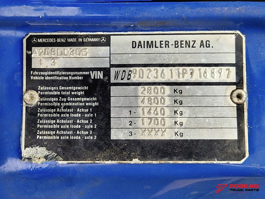 Cab for Commercial vehicle MERCEDES SPRINTER OM601: picture 12