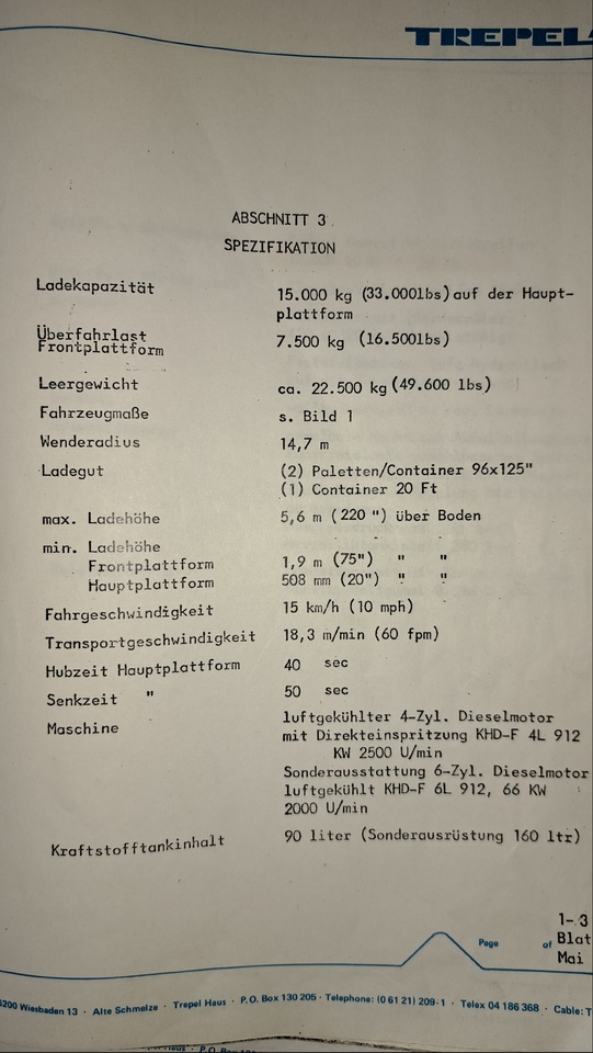 Trepel PCL2155SP - Ground support equipment: picture 5 Trepel PCL2155SP - Ground support equipment: picture 5