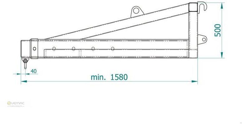 Vemac Lasthaken Lastarm Tragarm Teleskoparm Frontlader Radlader Euro - Boom for Loader: picture 3 Vemac Lasthaken Lastarm Tragarm Teleskoparm Frontlader Radlader Euro - Boom for Loader: picture 3