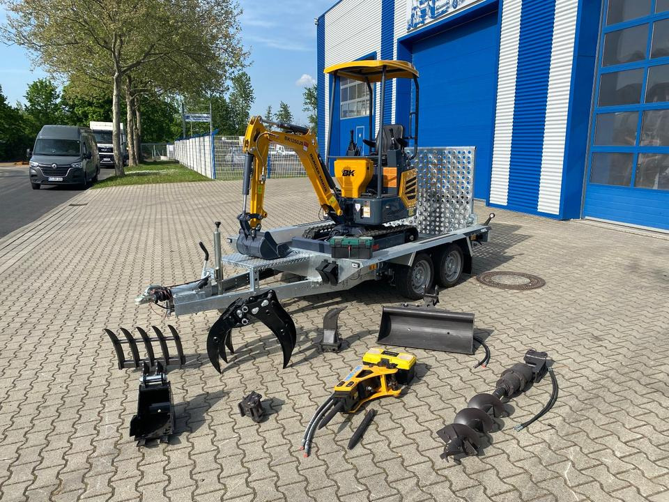 Minibagger BK1250JS + Tieflader + Zubehör *INKL.19% MWST*KUBOTA*BERGER KRAUS*JOYSTICK*SOFORT!* - Mini excavator, Trailer: picture 2 Minibagger BK1250JS + Tieflader + Zubehör *INKL.19% MWST*KUBOTA*BERGER KRAUS*JOYSTICK*SOFORT!* - Mini excavator, Trailer: picture 2