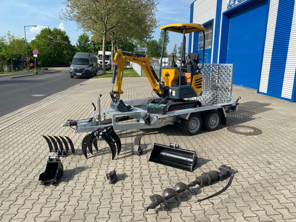Minibagger BK1250JS + Tieflader + Zubehör *INKL.19% MWST*KUBOTA*BERGER KRAUS*JOYSTICK*SOFORT!* - Mini excavator, Trailer: picture 2 Minibagger BK1250JS + Tieflader + Zubehör *INKL.19% MWST*KUBOTA*BERGER KRAUS*JOYSTICK*SOFORT!* - Mini excavator, Trailer: picture 2