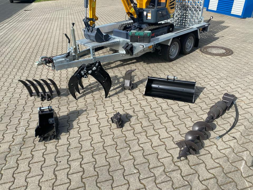 Minibagger BK1250JS + Tieflader + Zubehör *INKL.19% MWST*KUBOTA*BERGER KRAUS*JOYSTICK*SOFORT!* - Mini excavator, Trailer: picture 3 Minibagger BK1250JS + Tieflader + Zubehör *INKL.19% MWST*KUBOTA*BERGER KRAUS*JOYSTICK*SOFORT!* - Mini excavator, Trailer: picture 3