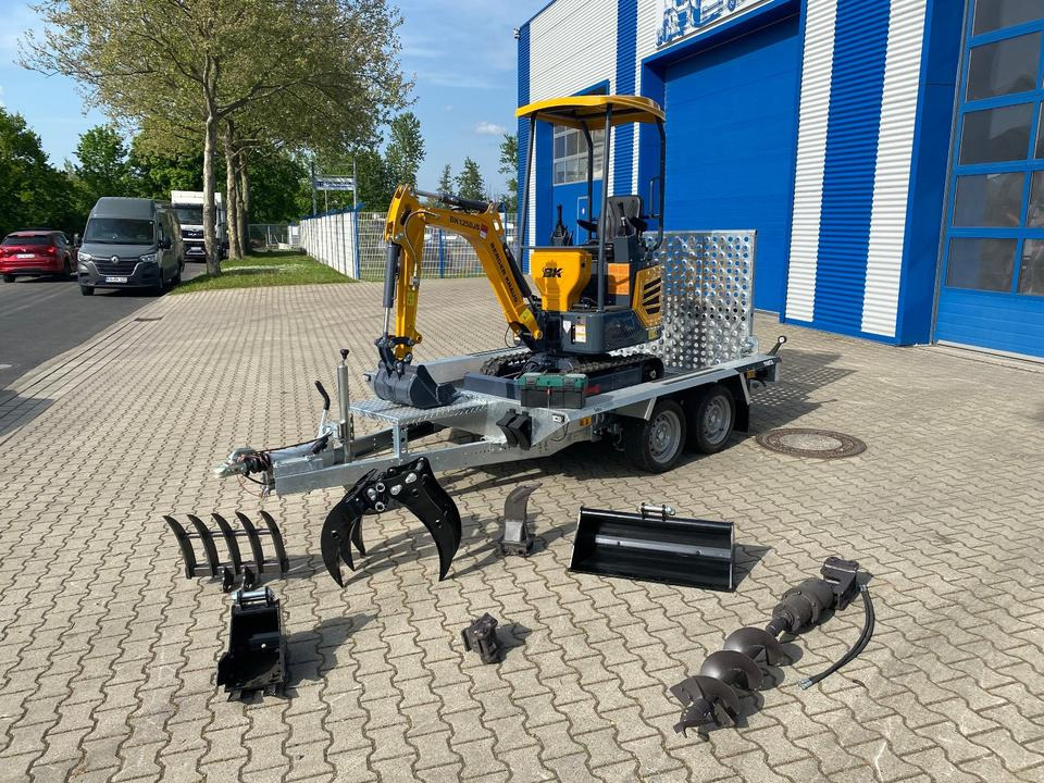 Minibagger BK1250JS + Tieflader + Zubehör *INKL.19% MWST*KUBOTA*BERGER KRAUS*JOYSTICK*SOFORT!* - Mini excavator, Trailer: picture 1 Minibagger BK1250JS + Tieflader + Zubehör *INKL.19% MWST*KUBOTA*BERGER KRAUS*JOYSTICK*SOFORT!* - Mini excavator, Trailer: picture 1