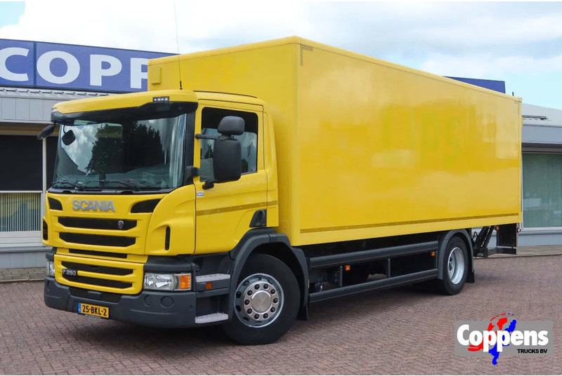 Scania P250 4x2 Bakwagen +Dhollandia klep 1500 kg E6 - Box truck: picture 1 Scania P250 4x2 Bakwagen +Dhollandia klep 1500 kg E6 - Box truck: picture 1