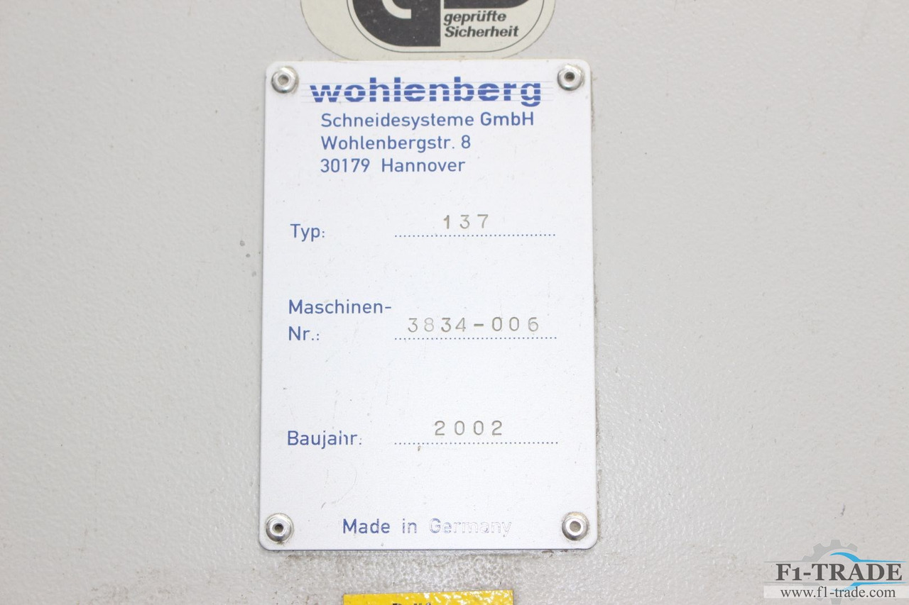 Wohlenberg 137 CUT-Tec - Paper cutting machine: picture 5 Wohlenberg 137 CUT-Tec - Paper cutting machine: picture 5