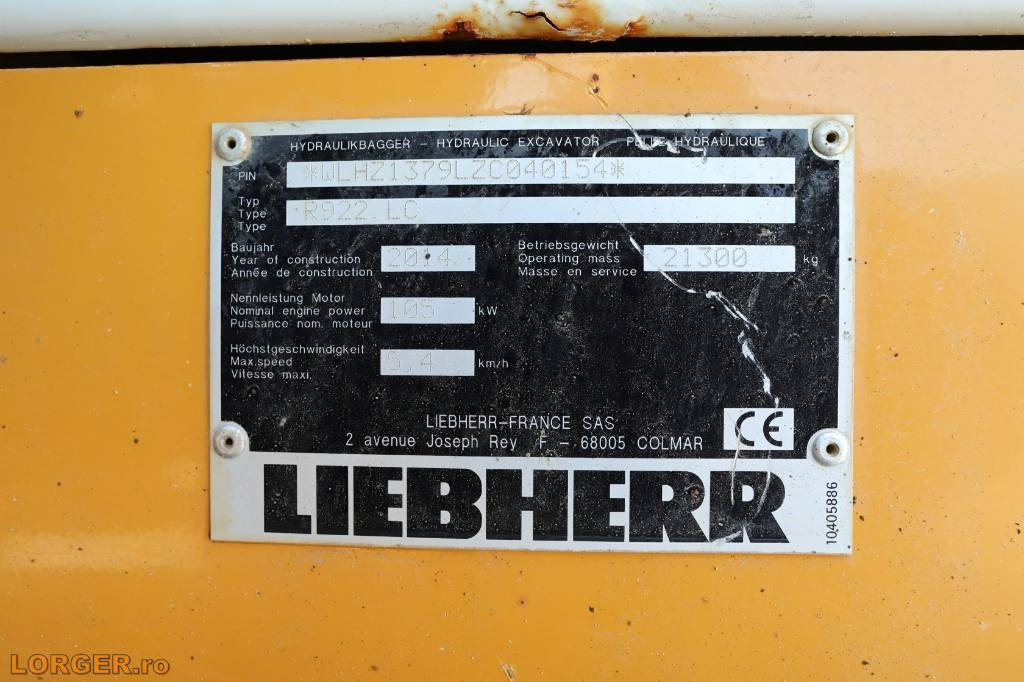 Liebherr R 922 LC - Crawler excavator: picture 3 Liebherr R 922 LC - Crawler excavator: picture 3