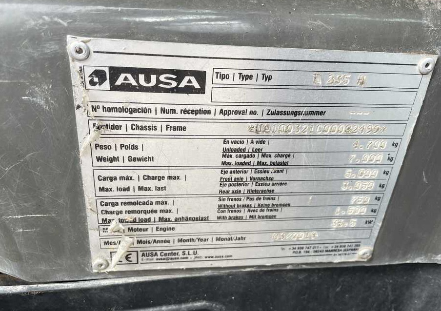 Telescopic handler AUSA Ausa T235H: picture 6