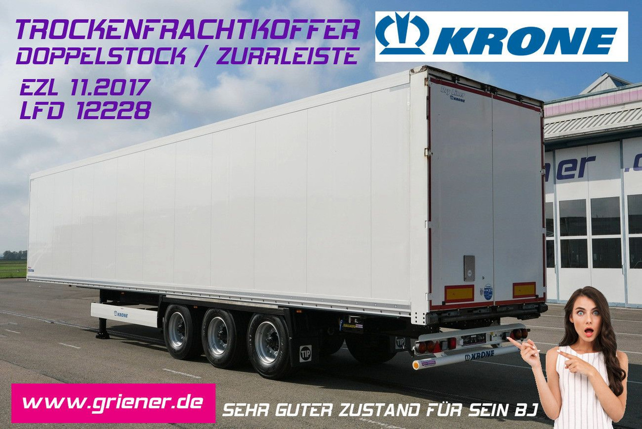 Krone SD 27/ DOPPELSTOCK 33/66 / ZURRLEISTE / BPW - Closed box semi-trailer: picture 1 Krone SD 27/ DOPPELSTOCK 33/66 / ZURRLEISTE / BPW - Closed box semi-trailer: picture 1