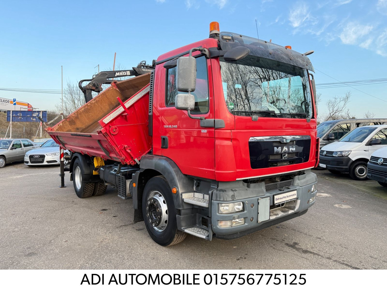 MAN TGM 18.340 Kipper mit Kran - Tipper, Crane truck: picture 1 MAN TGM 18.340 Kipper mit Kran - Tipper, Crane truck: picture 1