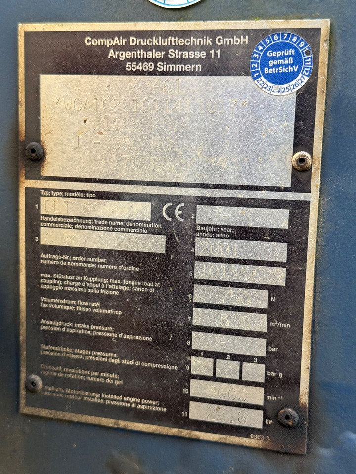 CompAir K 461 - Air compressor: picture 4 CompAir K 461 - Air compressor: picture 4