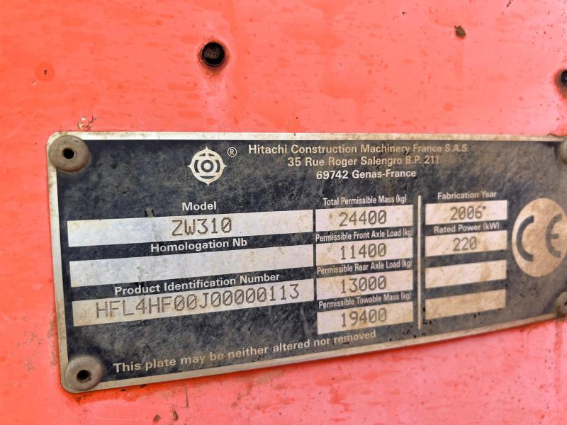 Leasing of HITACHI ZW 310 Chargeuse 23T HITACHI ZW 310 Chargeuse 23T: picture 16