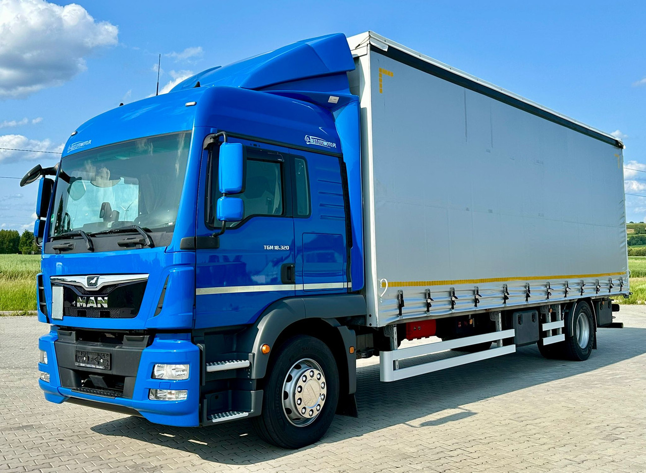 MAN TGM 18.320 / FIRANKA / 20 EUROPALET / 8.3 M DŁUGOŚCI / AUTOMAT / SYPIALKA / 2018 ROK / 9 809 KG ŁADOWNOŚCI - Curtain side truck: picture 2 MAN TGM 18.320 / FIRANKA / 20 EUROPALET / 8.3 M DŁUGOŚCI / AUTOMAT / SYPIALKA / 2018 ROK / 9 809 KG ŁADOWNOŚCI - Curtain side truck: picture 2