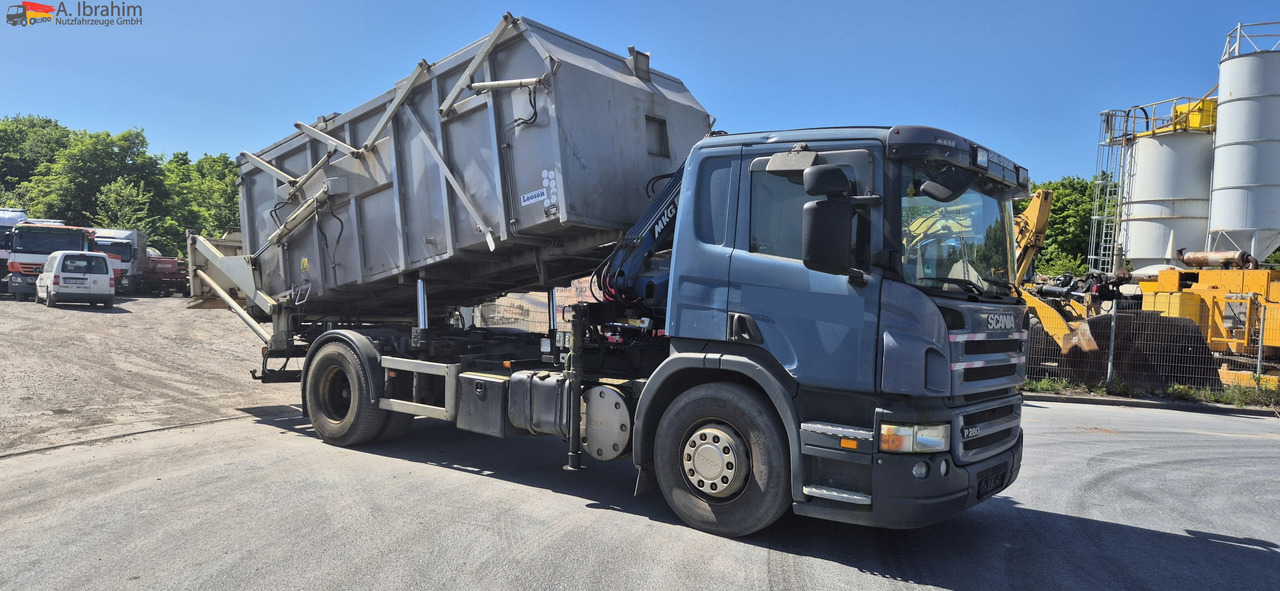 Tipper, Crane truck Scania P 280 Edelstahlkipper für Tierabfälle 2 Kammer: picture 9