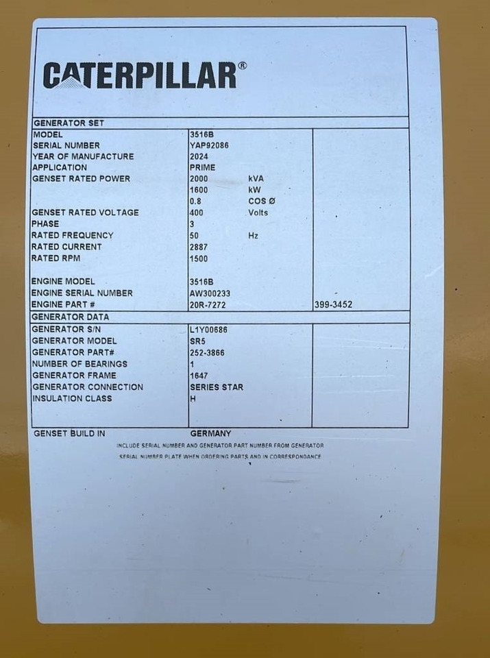 New Generator set CAT 3516B - 2.250 kVA Generator - DPX-18106: picture 6