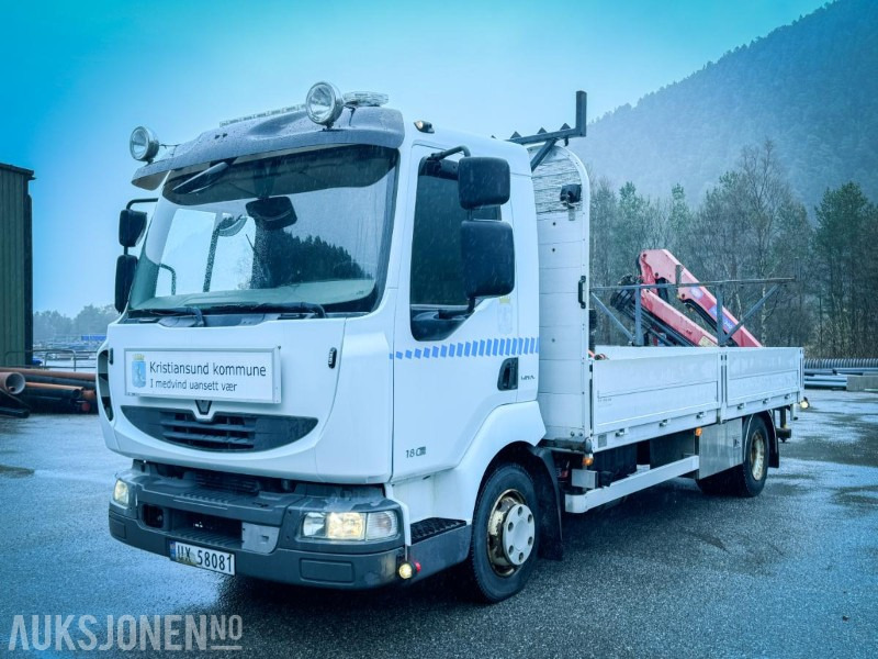 2010 Renault Midlum 180DXI - Planbil / Stolpebil / Kranbil med bakmontert HMF kran - Type 340K3 - Crane truck: picture 1 2010 Renault Midlum 180DXI - Planbil / Stolpebil / Kranbil med bakmontert HMF kran - Type 340K3 - Crane truck: picture 1