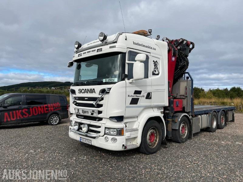 2016 Scania R-serie 8x2 HMF 85TM kranbil, Komplett karmsett, Kran sertifisert Aug 2025, Eu godkjent til 05.10.2026, klar til nye oppdrag ! - Crane truck: picture 1 2016 Scania R-serie 8x2 HMF 85TM kranbil, Komplett karmsett, Kran sertifisert Aug 2025, Eu godkjent til 05.10.2026, klar til nye oppdrag ! - Crane truck: picture 1