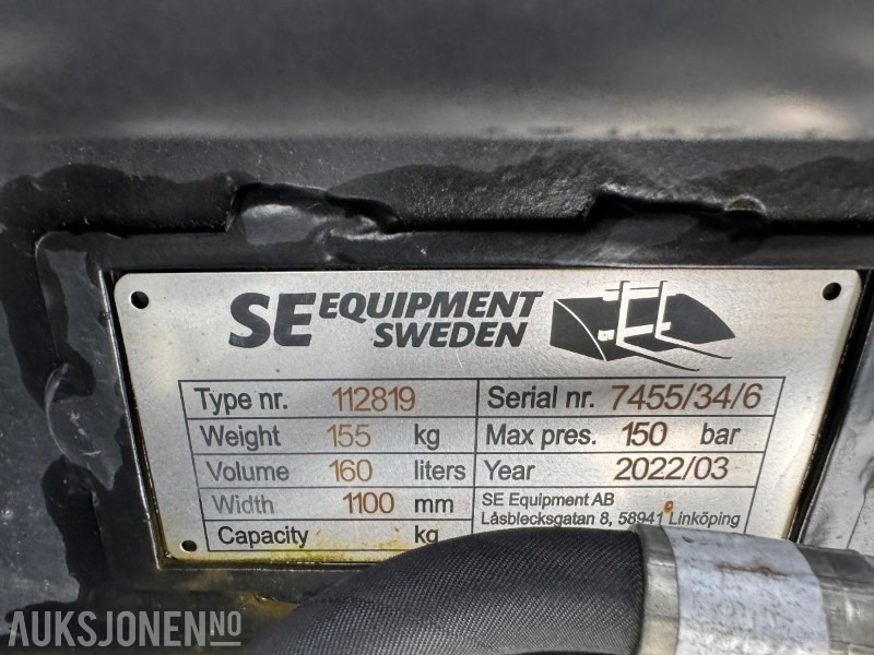 2022 SE hydraulisk pusseskuff / S40 - Attachment for Construction machinery: picture 5 2022 SE hydraulisk pusseskuff / S40 - Attachment for Construction machinery: picture 5