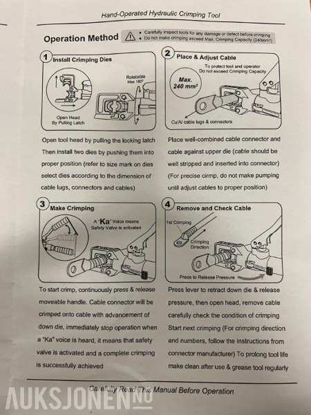 Hydraulisk Presstang for C-Press og kabelsko- Ny/Ubrukt - Attachment for Construction machinery: picture 4 Hydraulisk Presstang for C-Press og kabelsko- Ny/Ubrukt - Attachment for Construction machinery: picture 4