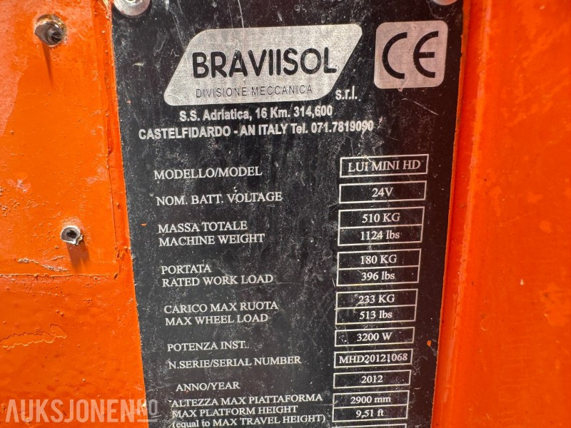 Bravisol LUI MINI HD Batteridreven mastelift – 4,9 m, smal - Aerial platform: picture 5 Bravisol LUI MINI HD Batteridreven mastelift – 4,9 m, smal - Aerial platform: picture 5