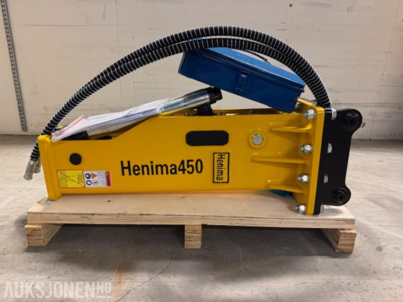 NY HENIMA 450 PIGGHAMMER TIL 1,2-3 TONNS GRAVEMASKIN S30 M/GARANTI - Hydraulic hammer for Construction machinery: picture 1 NY HENIMA 450 PIGGHAMMER TIL 1,2-3 TONNS GRAVEMASKIN S30 M/GARANTI - Hydraulic hammer for Construction machinery: picture 1