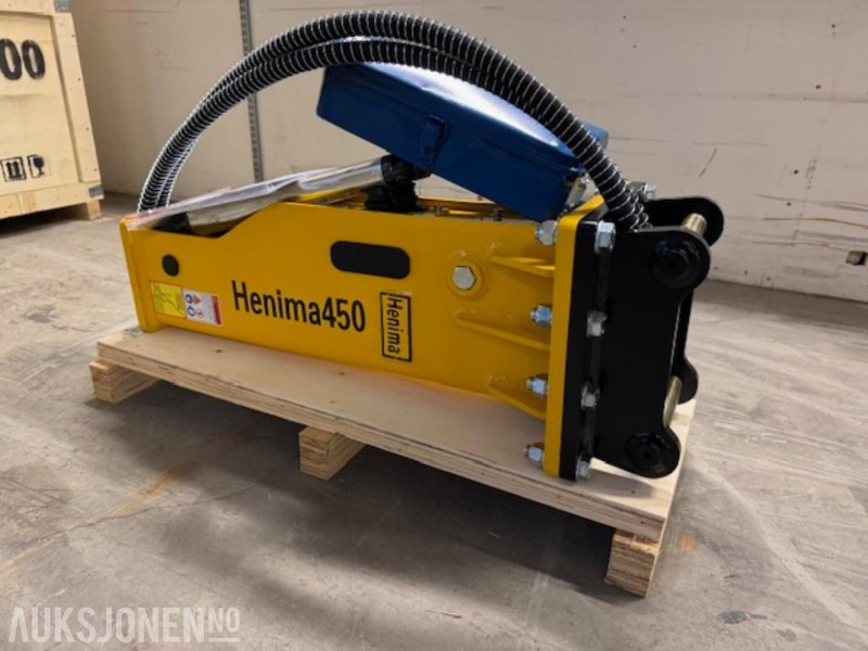 NY HENIMA 450 PIGGHAMMER TIL 1,2-3 TONNS GRAVEMASKIN S30 M/GARANTI - Hydraulic hammer for Construction machinery: picture 2 NY HENIMA 450 PIGGHAMMER TIL 1,2-3 TONNS GRAVEMASKIN S30 M/GARANTI - Hydraulic hammer for Construction machinery: picture 2