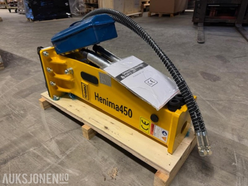 NY HENIMA 450 PIGGHAMMER TIL 1,2-3 TONNS GRAVEMASKIN S30 M/GARANTI - Hydraulic hammer for Construction machinery: picture 4 NY HENIMA 450 PIGGHAMMER TIL 1,2-3 TONNS GRAVEMASKIN S30 M/GARANTI - Hydraulic hammer for Construction machinery: picture 4