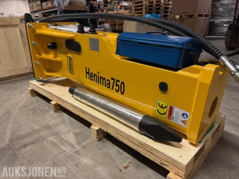 NY HENIMA PIGGHAMMER TIL 6-9 TONNS GRAVEMASKIN S50 M/GARANTI - Hydraulic hammer for Construction machinery: picture 5 NY HENIMA PIGGHAMMER TIL 6-9 TONNS GRAVEMASKIN S50 M/GARANTI - Hydraulic hammer for Construction machinery: picture 5