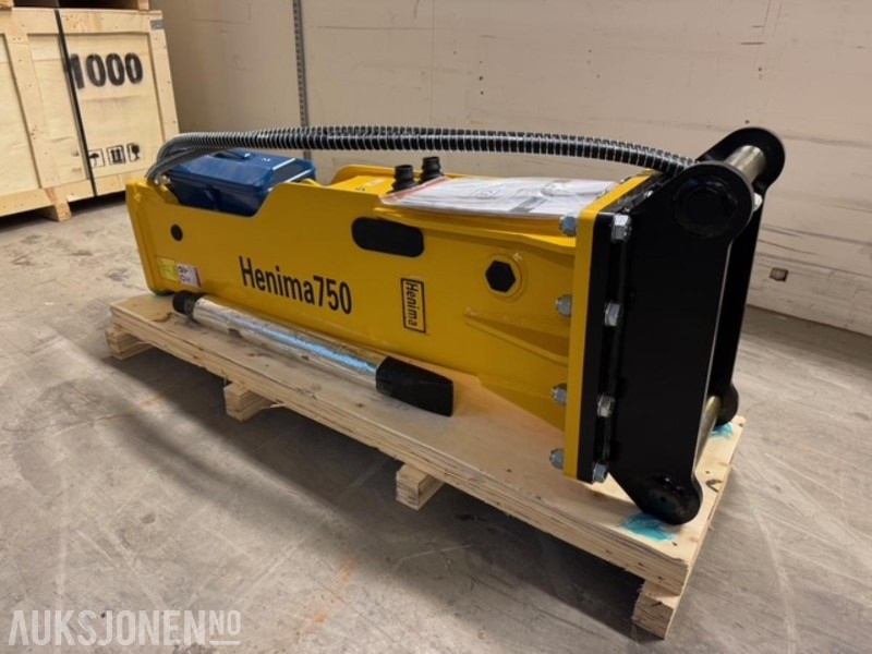 NY HENIMA PIGGHAMMER TIL 6-9 TONNS GRAVEMASKIN S50 M/GARANTI - Hydraulic hammer for Construction machinery: picture 2 NY HENIMA PIGGHAMMER TIL 6-9 TONNS GRAVEMASKIN S50 M/GARANTI - Hydraulic hammer for Construction machinery: picture 2