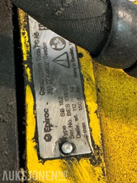 Pigghammer til minigraver 2-4t / 2021 Atlas Copco SB 152 / Feste S40 - Hydraulic hammer: picture 3 Pigghammer til minigraver 2-4t / 2021 Atlas Copco SB 152 / Feste S40 - Hydraulic hammer: picture 3