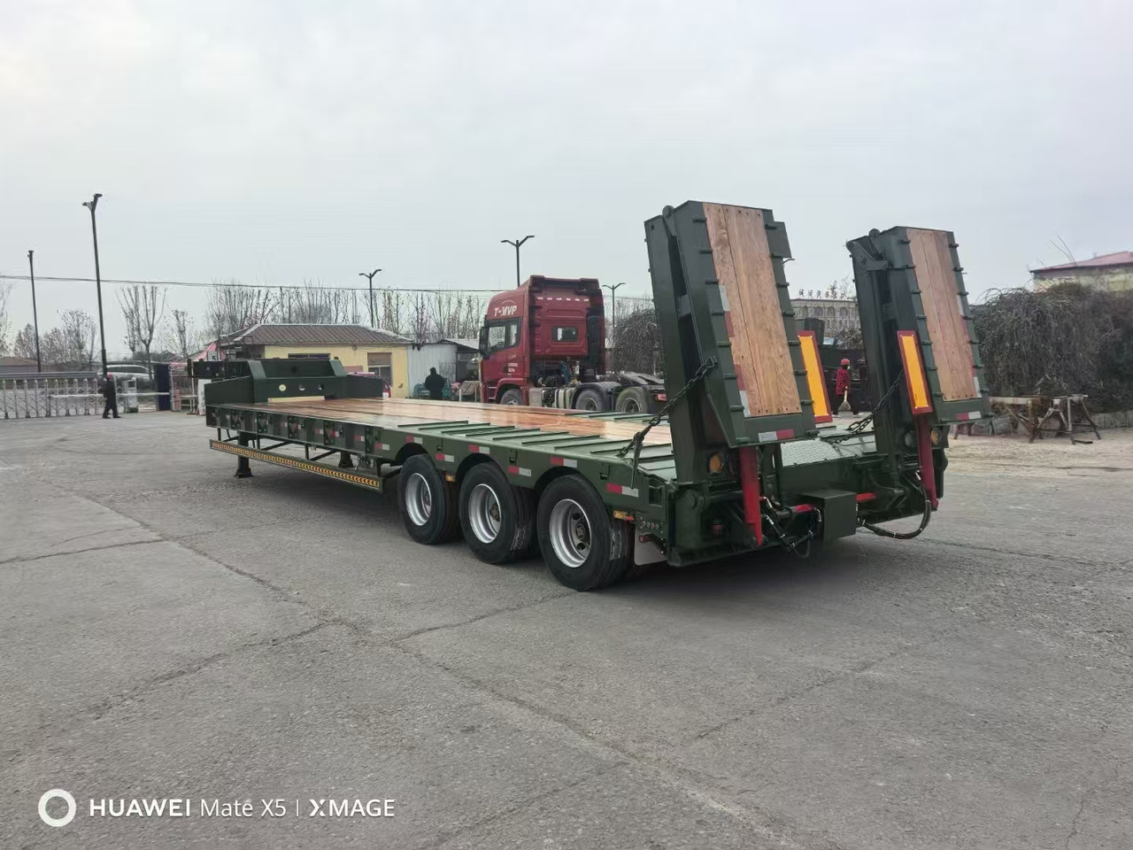 New Low loader semi-trailer ZHICHENG Semi Flat Bed Low Bed in length 8M, 10M, 12M, 14M,16M: picture 16