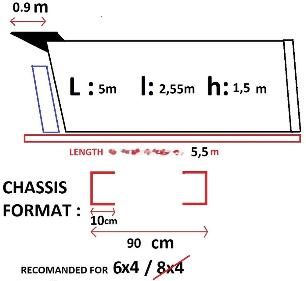 Hyva Bena 8x4 cu semisasiu , cilindru basculare si rezervor ulei hidr - Tipper body: picture 1 Hyva Bena 8x4 cu semisasiu , cilindru basculare si rezervor ulei hidr - Tipper body: picture 1