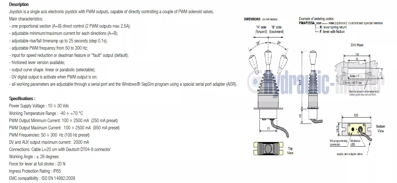 Front loader for tractor for Truck Full proportional valve 3 sections SPV 20-120 l/min 12 or 24 V plug and play det also available with Walvoil DPX100: picture 8