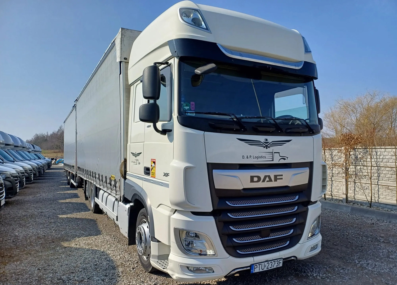 DAF XF 480 SUPER SPACE CAB / ZESTAW TANDEM PRZEJAZDOWY 120m3 - Curtain side truck: picture 5 DAF XF 480 SUPER SPACE CAB / ZESTAW TANDEM PRZEJAZDOWY 120m3 - Curtain side truck: picture 5