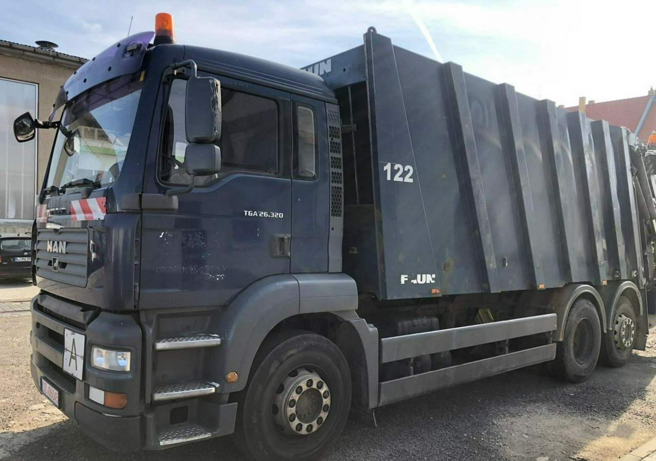MAN Inny MAN TGA 26.320 Śmieciarka Powerpress 525 FAUN 2008 - Refuse truck: picture 1 MAN Inny MAN TGA 26.320 Śmieciarka Powerpress 525 FAUN 2008 - Refuse truck: picture 1