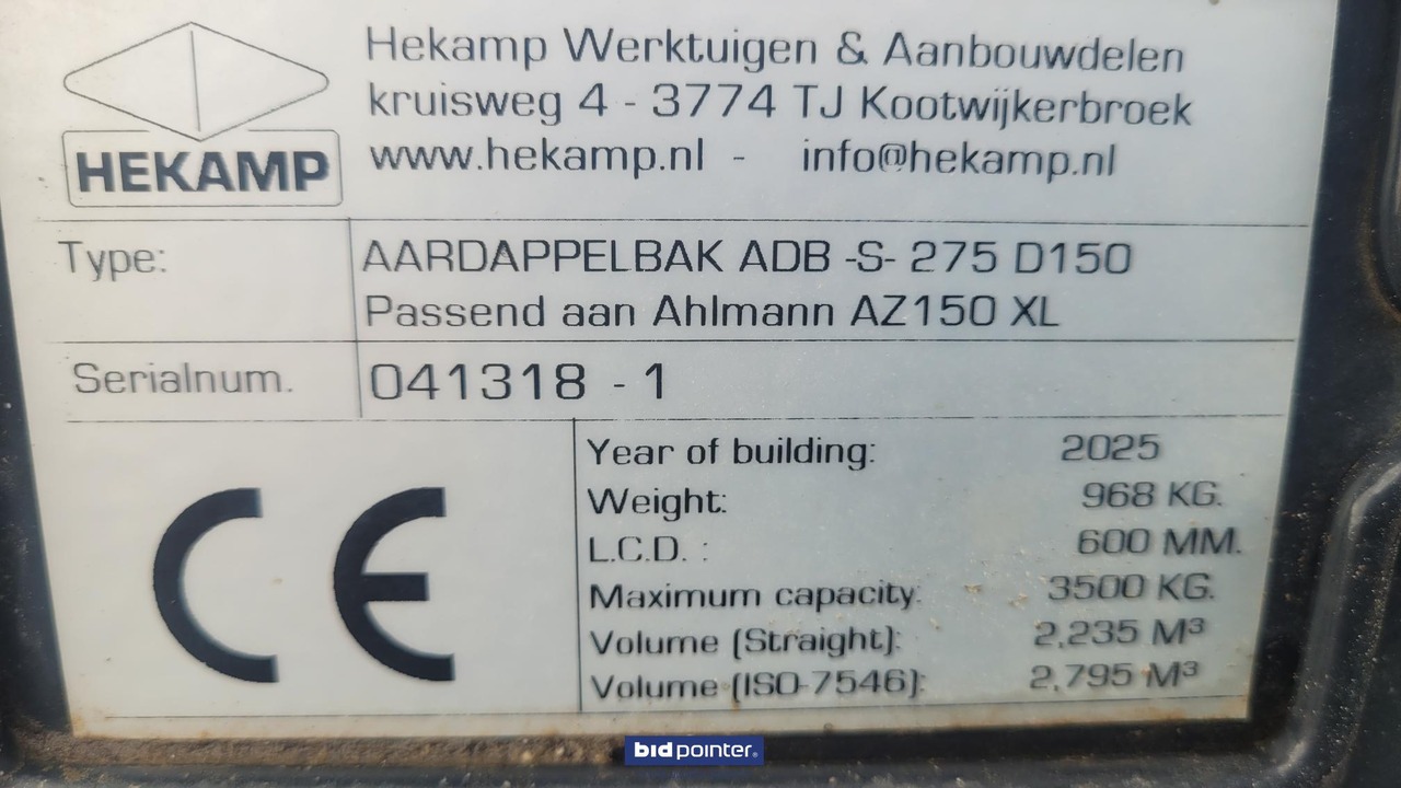 Hekamp aardappel opschepbak - Loader bucket: picture 5 Hekamp aardappel opschepbak - Loader bucket: picture 5