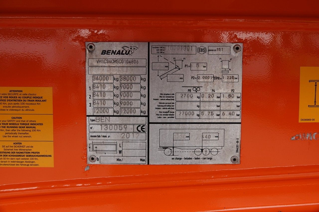 Tipper semi-trailer Benalu WYWROTKA 33 m3 / KLAPO-DRZWI / WAGA: 5500 KG / A: picture 19