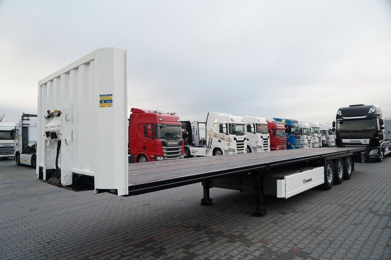 Krone NACZEPA PLATFORMA / OŚ PODNOSZONA / KOSZ NA PAL - Dropside/ Flatbed semi-trailer: picture 3 Krone NACZEPA PLATFORMA / OŚ PODNOSZONA / KOSZ NA PAL - Dropside/ Flatbed semi-trailer: picture 3