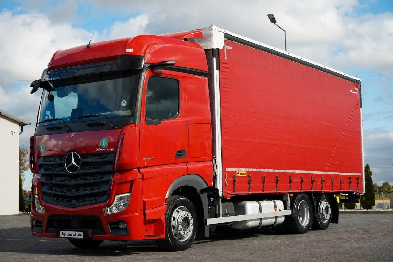 Mercedes-Benz ACTROS 2545 / SOLÓWKA / 6x2 / OŚ PODNOSZONA / B - Curtain side truck: picture 1 Mercedes-Benz ACTROS 2545 / SOLÓWKA / 6x2 / OŚ PODNOSZONA / B - Curtain side truck: picture 1